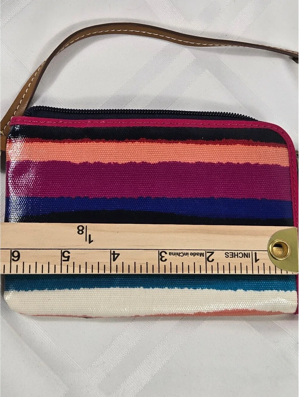 VTg Fossil Multi-Stripe Crossbody Set w/ NWT Coin Purse